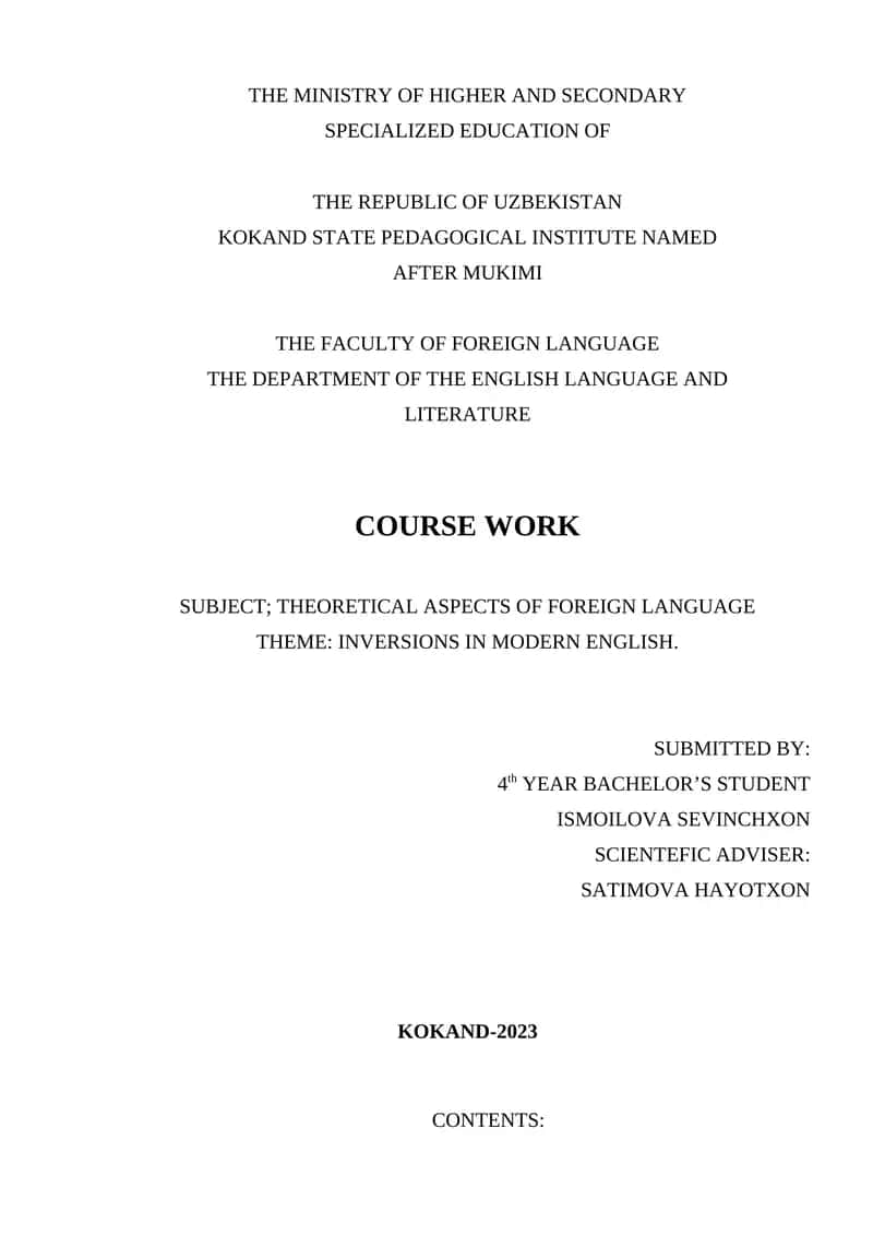 Theoretical Aspects of Foreign Language