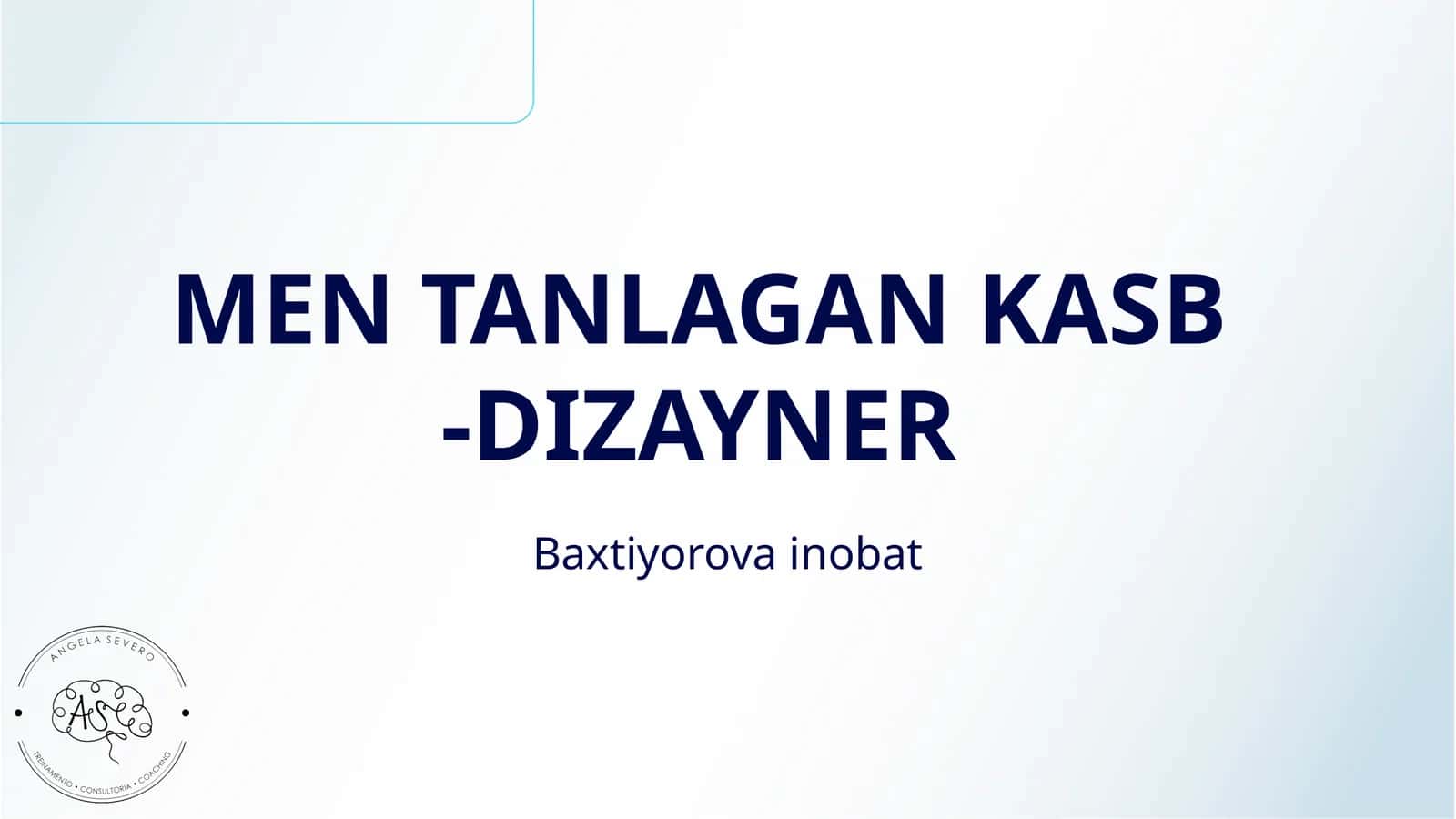 MEN TANLAGAN KASB -DIZAYNER