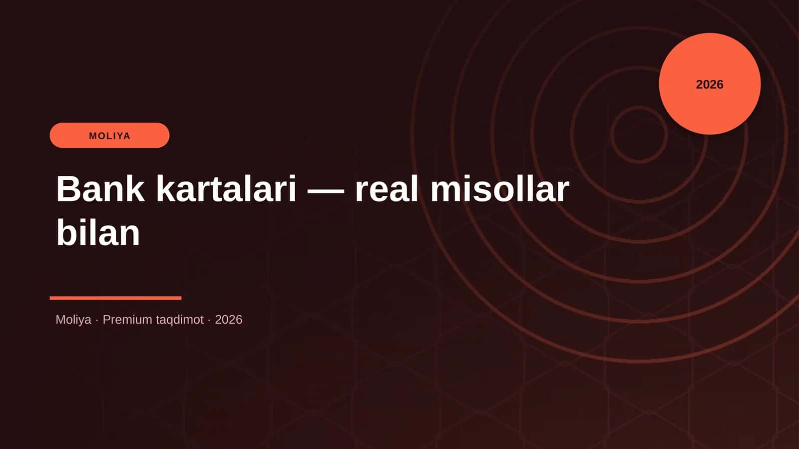Bank kartalari — real misollar bilan