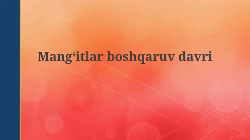 Mangʻitlarboshqaruvdavri