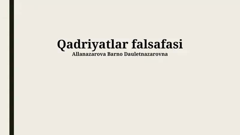 Qadriyatlar falsafasi