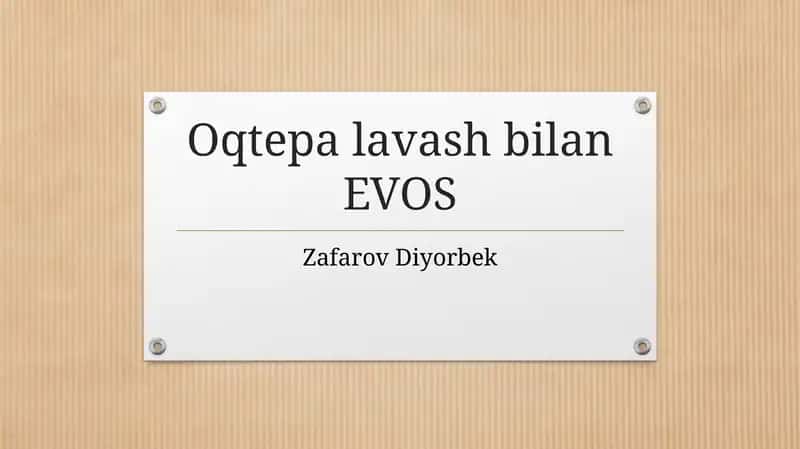 Oqtepa lavash bilan EVOS