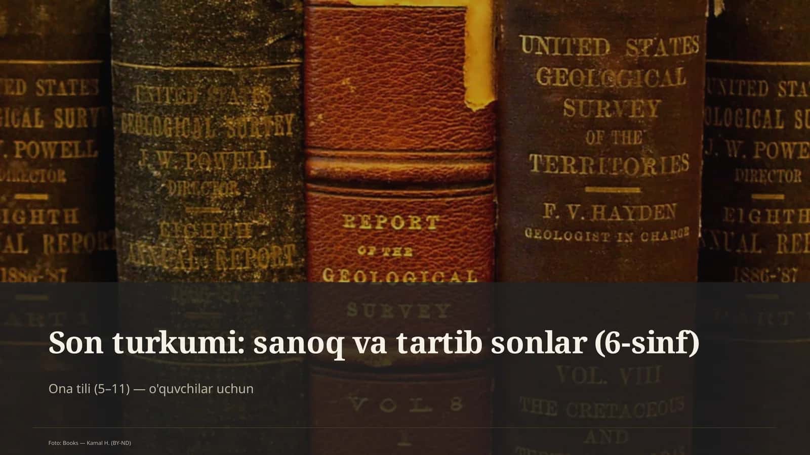 Son turkumi: sanoq va tartib sonlar (6-sinf)