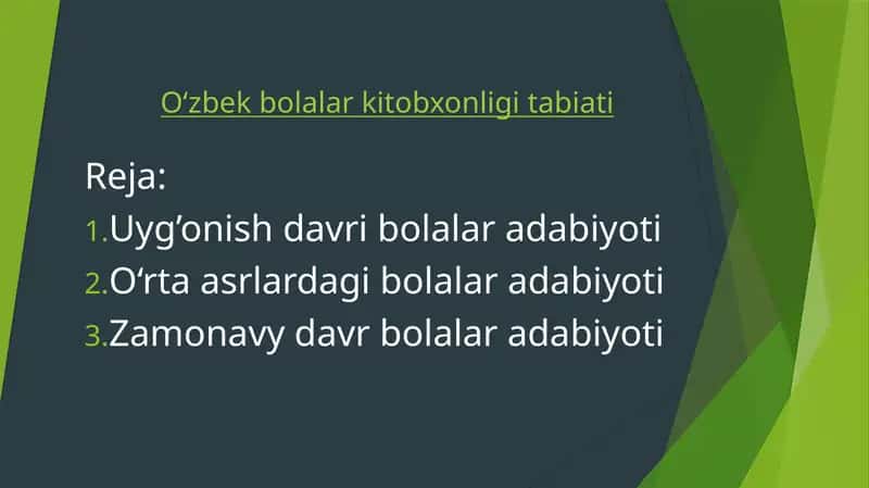Uyg’onish davribolalar adabiyoti
