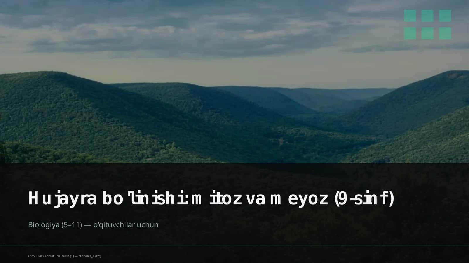 Hujayra bo'linishi: mitoz va meyoz (9-sinf)