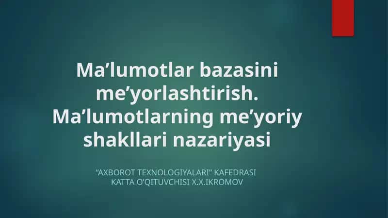 Infologik modеllashtirishning maqsadi