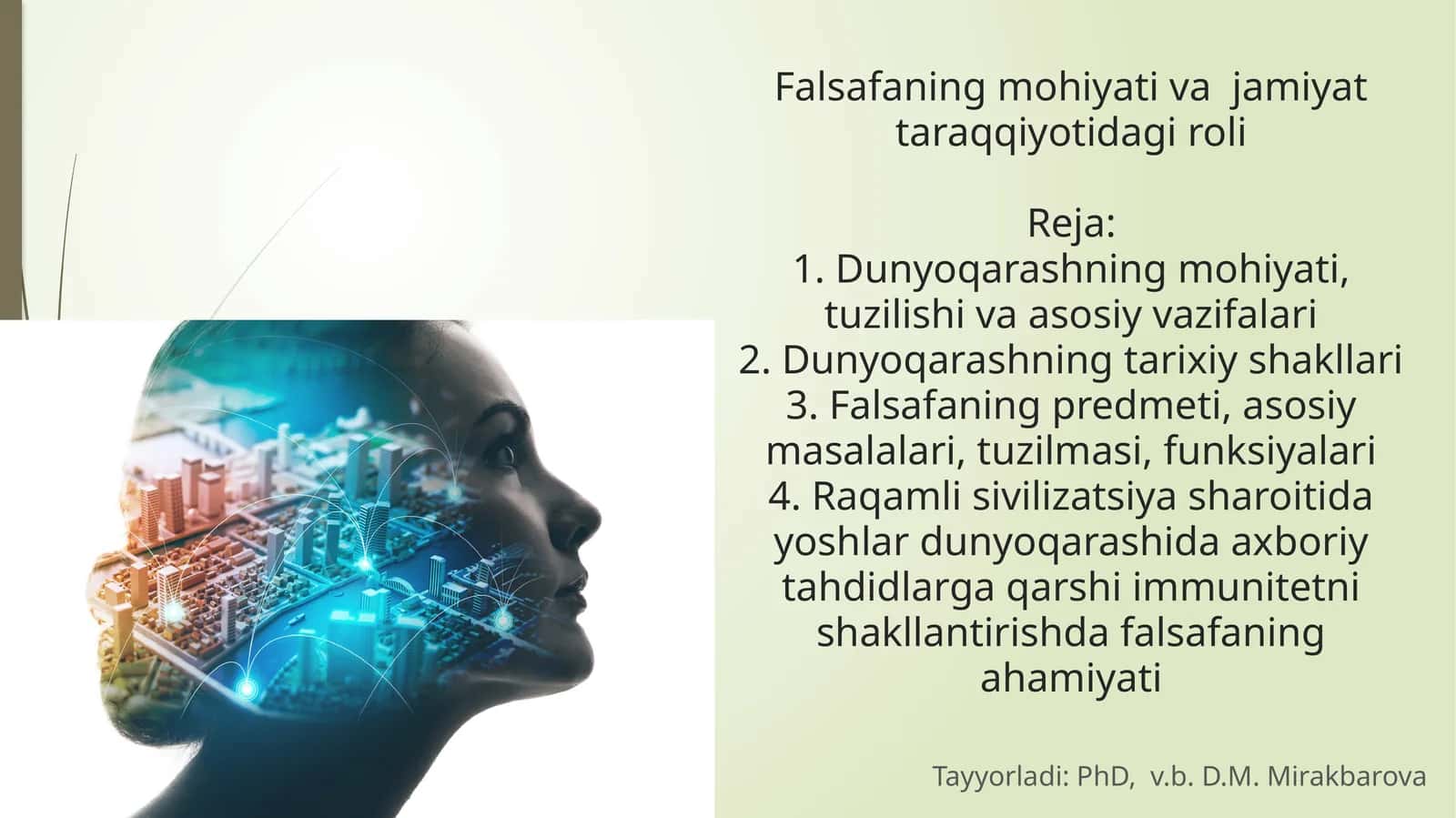 Falsafaning mohiyati va jamiyat taraqqiyotidagi roli