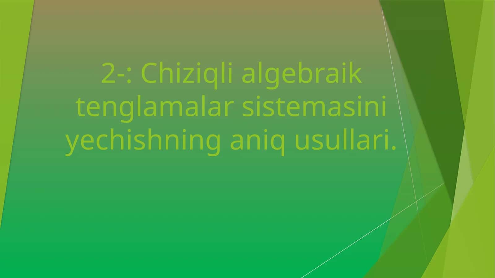 Matritsalar va ular ustida amallar
