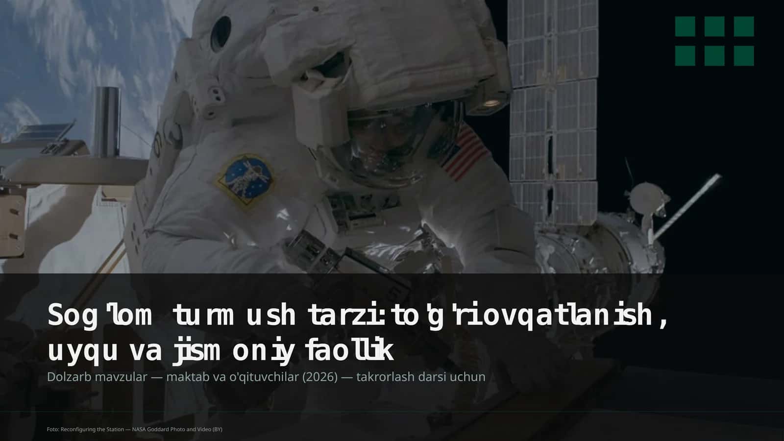 Dolzarb mavzular — maktab va o'qituvchilar (2026) — takrorlash darsi uchun