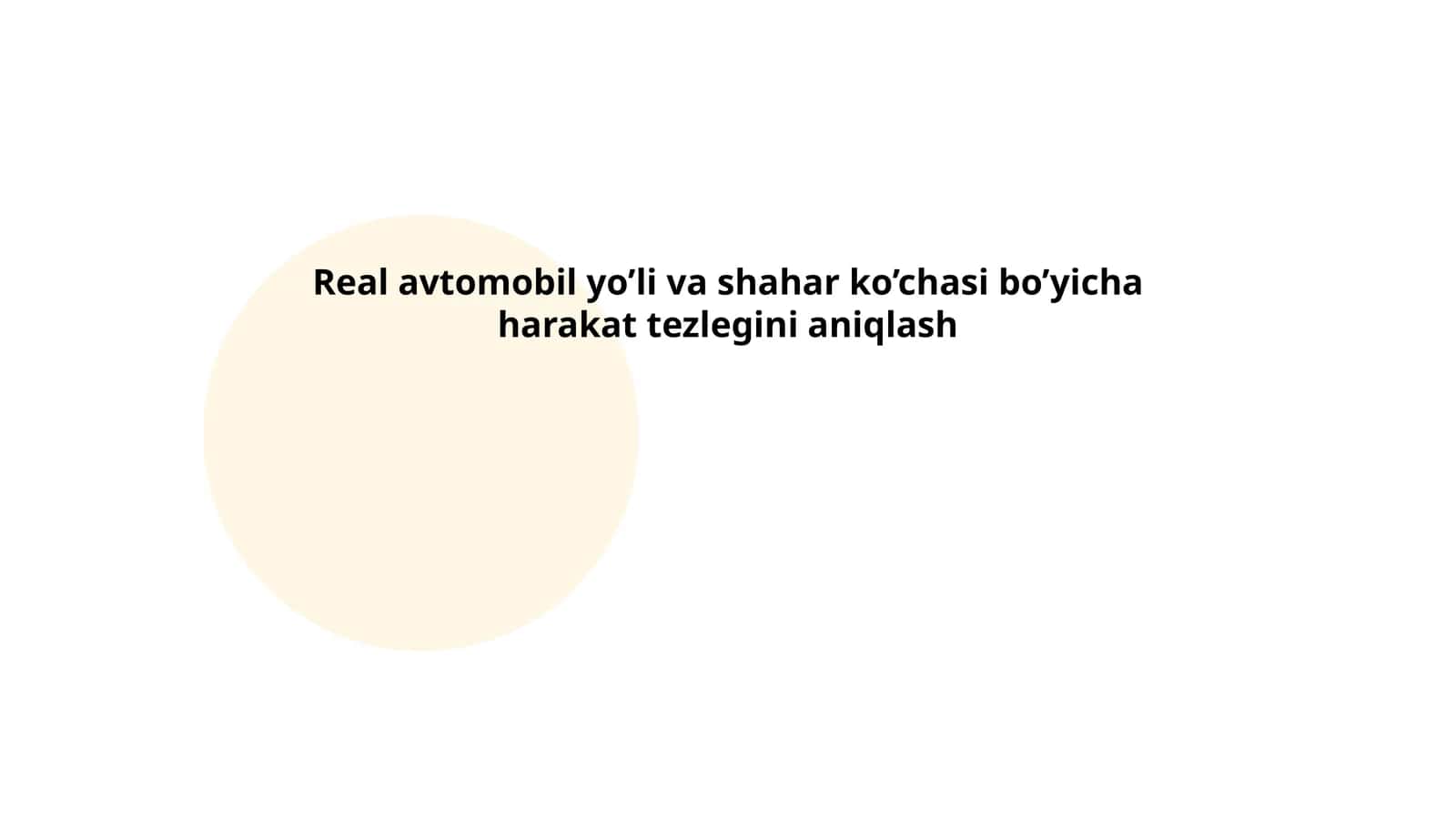 Harakat Tezligini Aniqlash Usullari