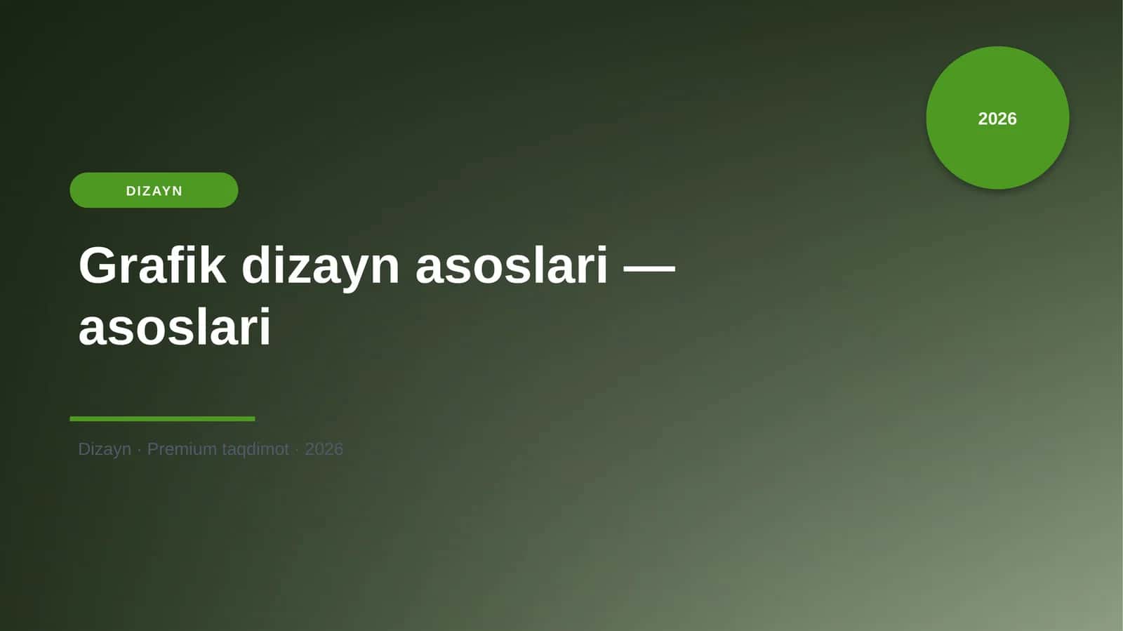 Grafik dizayn asoslari — asoslari