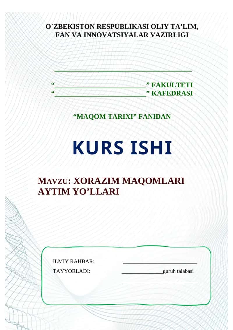 XORAZIM MAQOMLARI AYTIM YO’LLARI