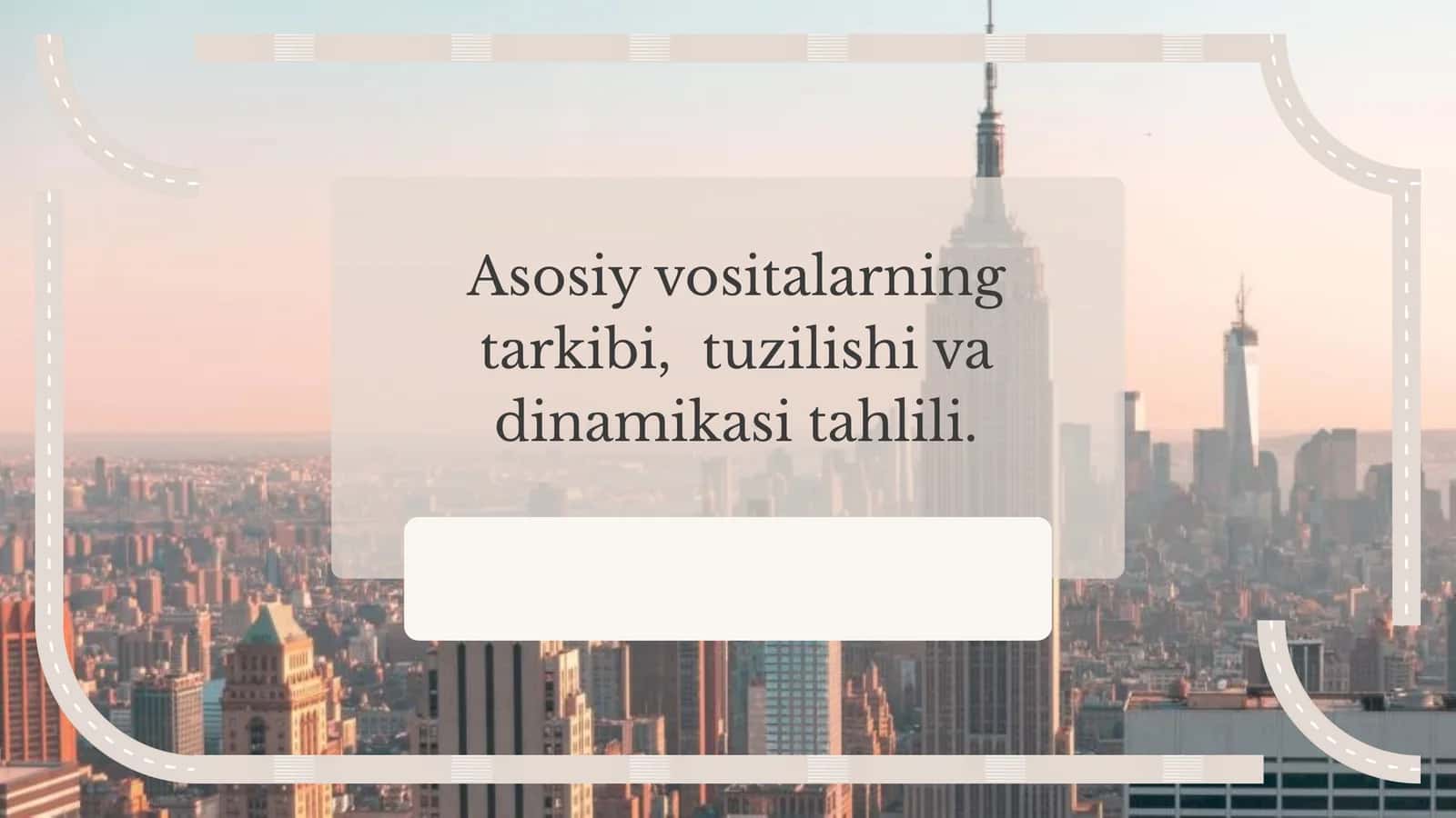 Vositalarning Tarkibi va Elementlari