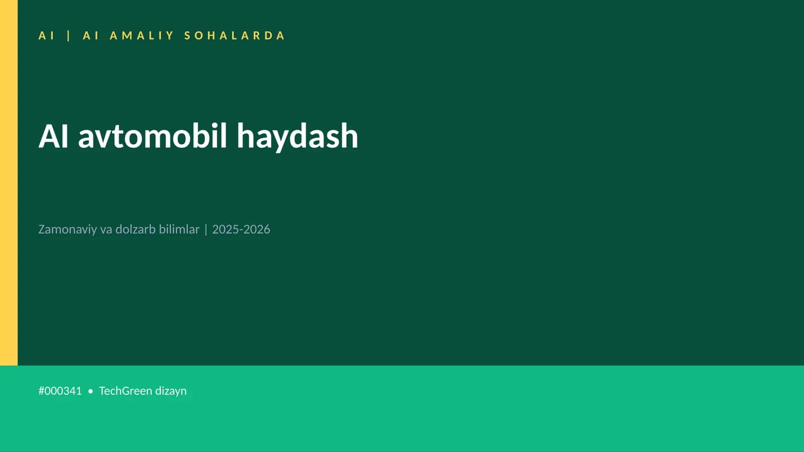 AI avtomobil haydash
