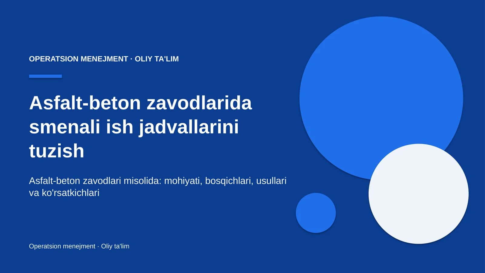 asfalt beton zavodlarida smenali ish jadvallarini tuzish 4681