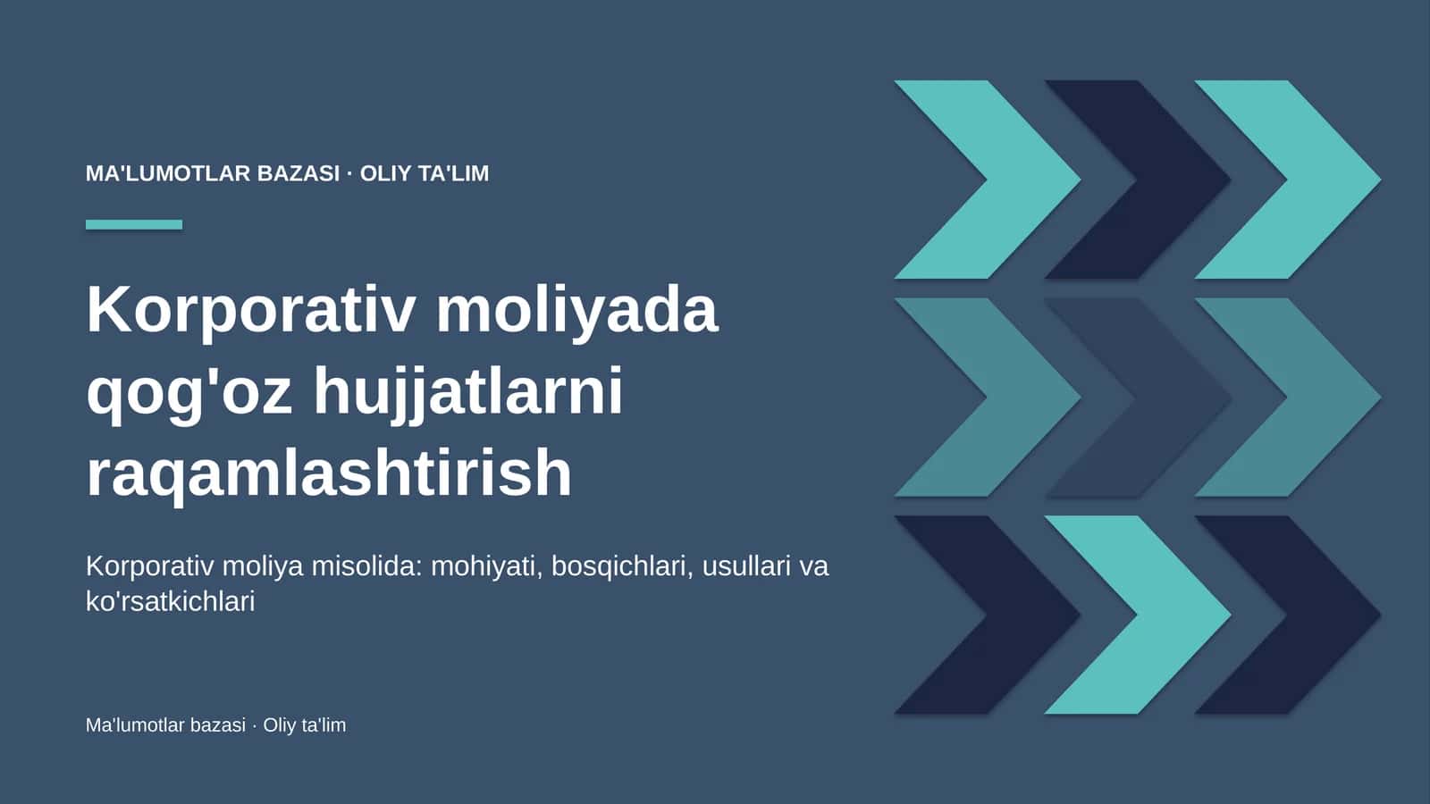Korporativ moliyada qog'oz hujjatlarni raqamlashtirish