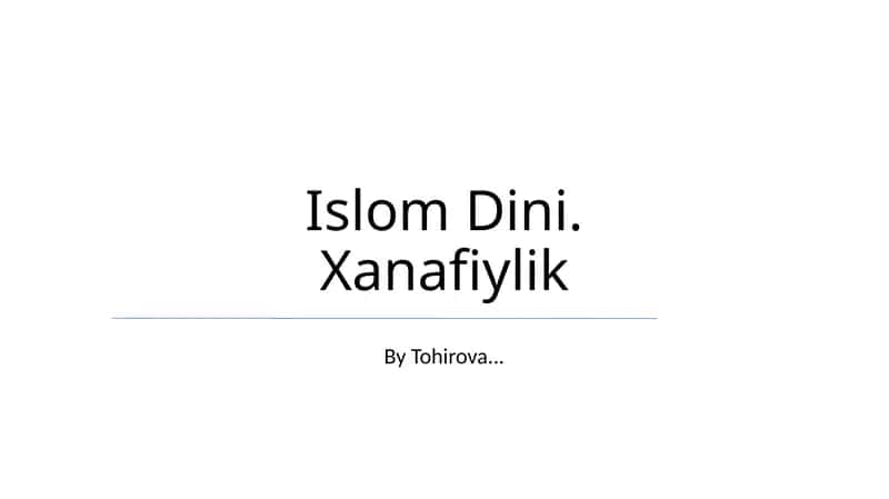 Islom Dini