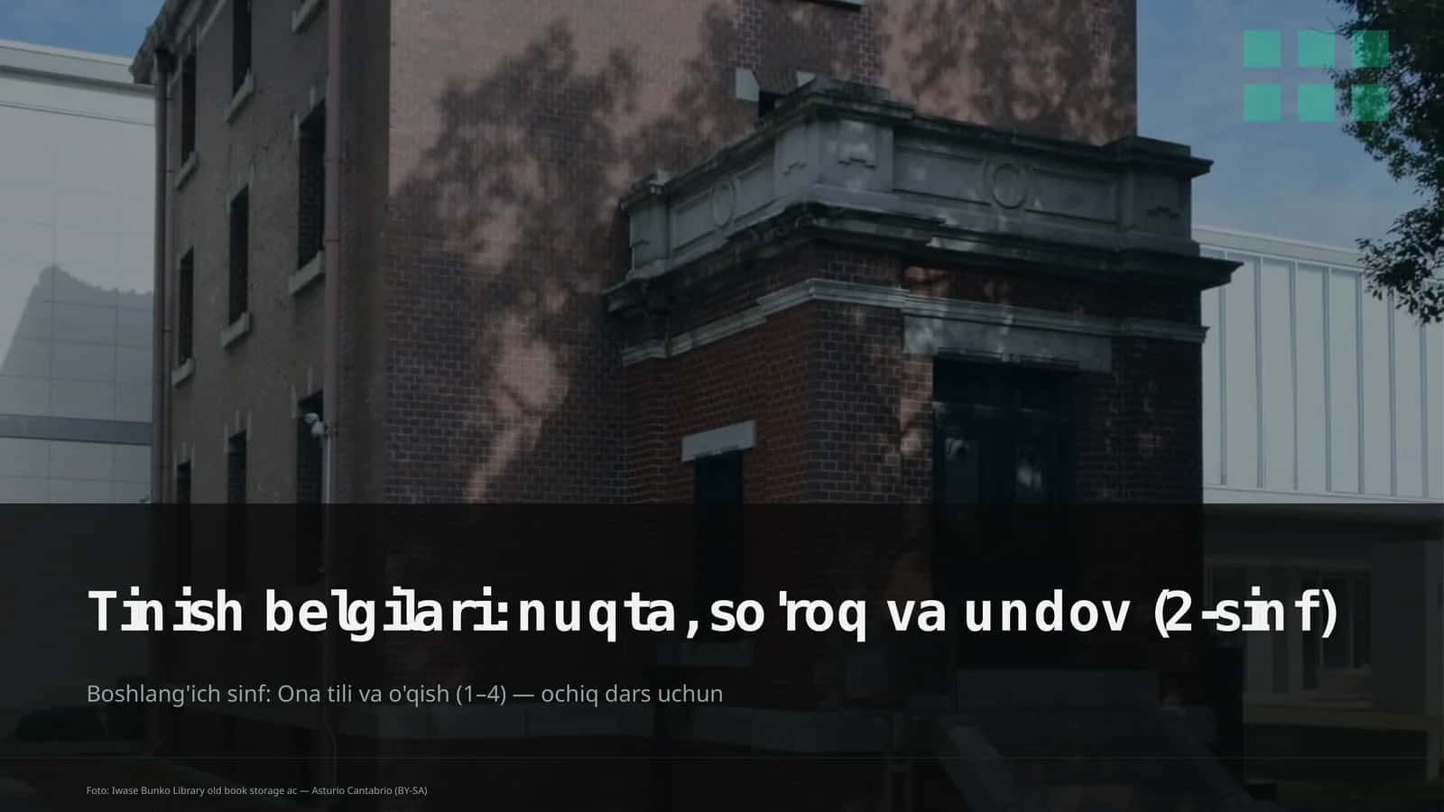 Tinish belgilari: nuqta, so'roq va undov (2-sinf)