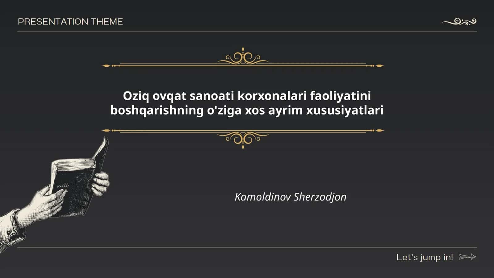 Oziq-ovqat sanoati korxonalari faoliyatini boshqarishning o'ziga xos ayrim xususiyatlari