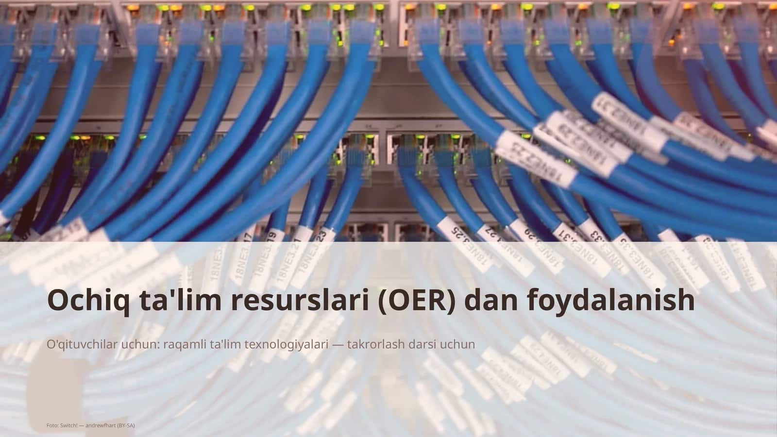 Ochiq ta'lim resurslari (OER) dan foydalanish