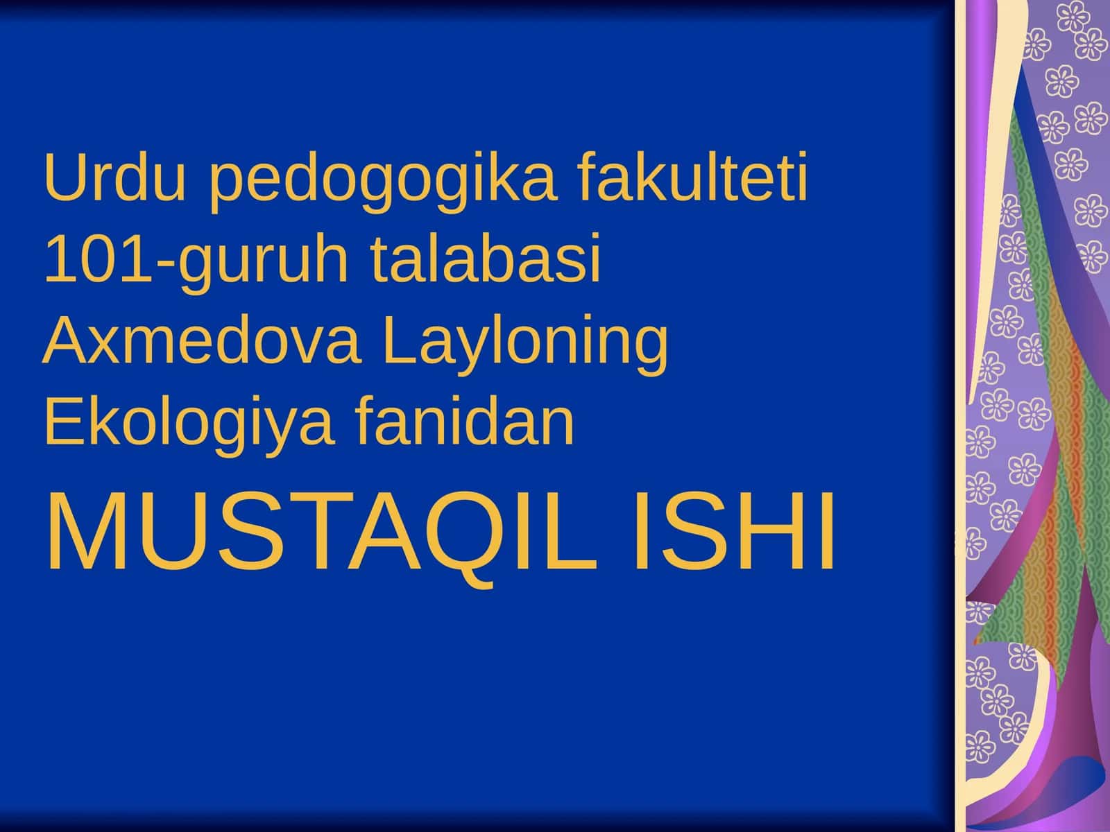Ekologik omillar va ularning tasnifi