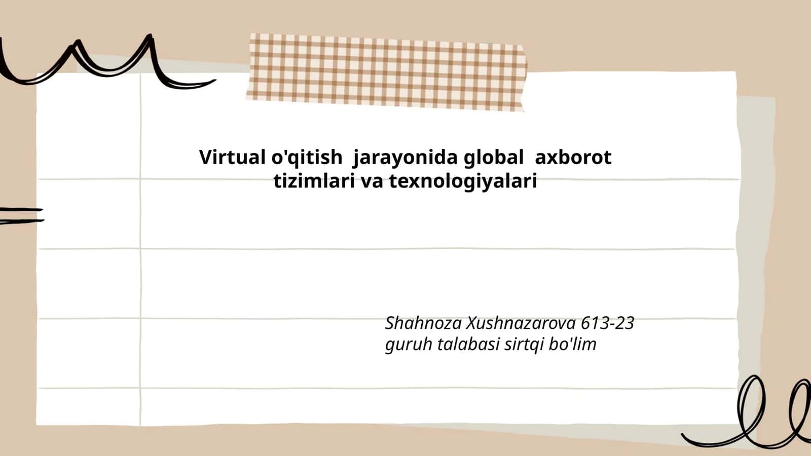 Virtual o'qitish jarayonida global axborot tizimlari va texnologiyalari