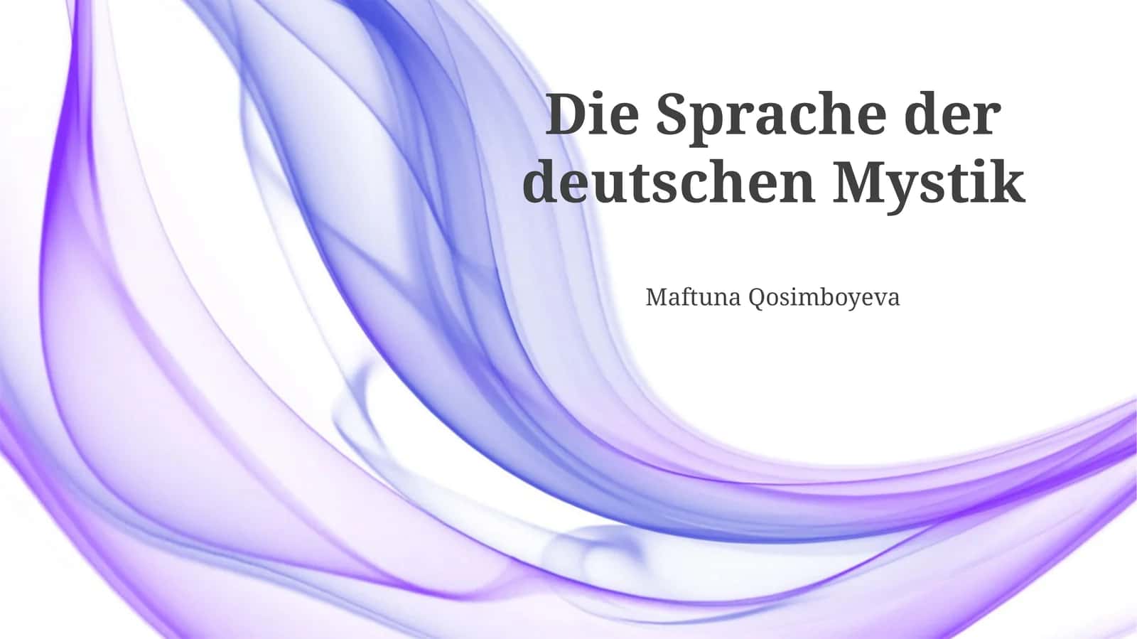 Die Sprache der deutschen Mystik