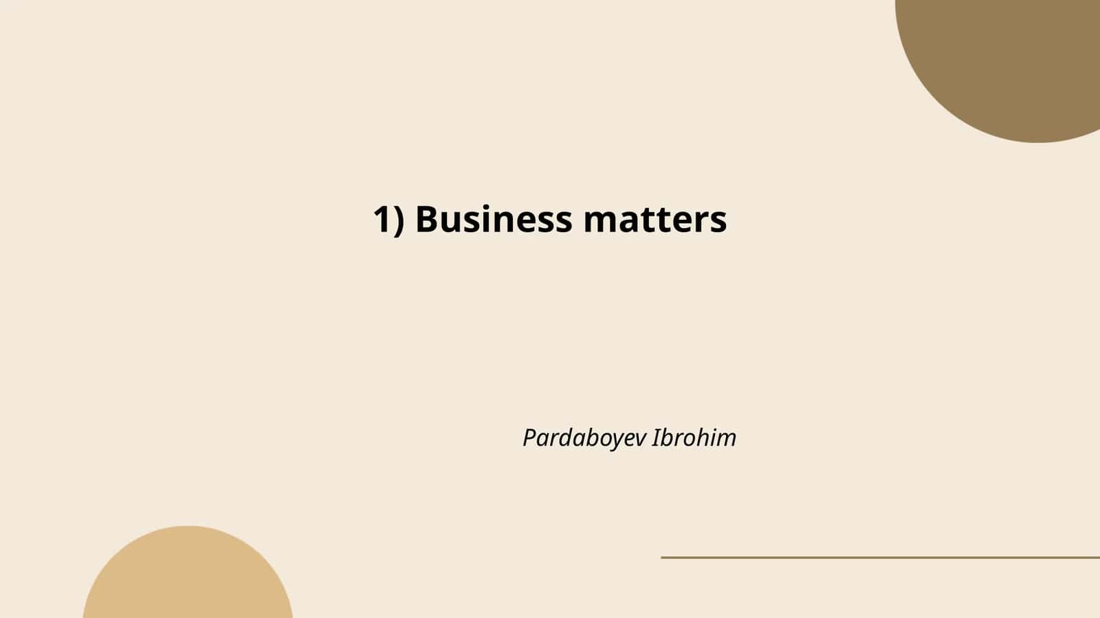 Business Communication