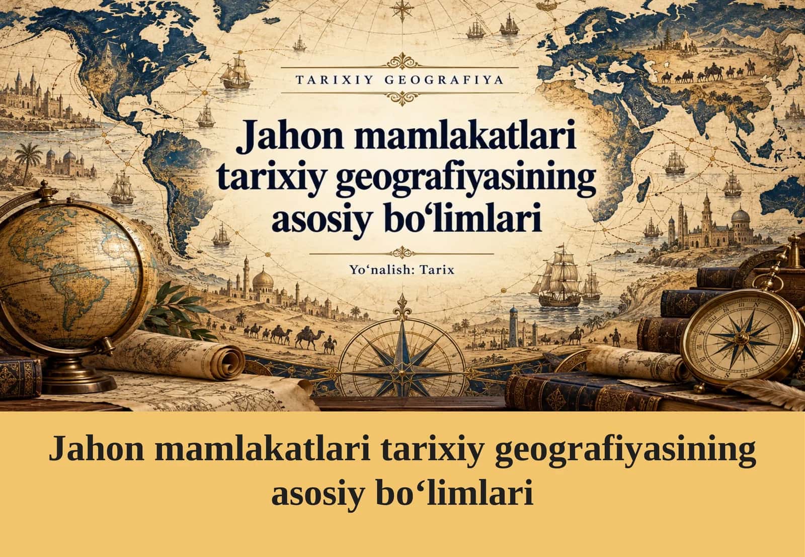Jahon mamlakatlari tarixiy geografiyasining asosiy bo‘limlari