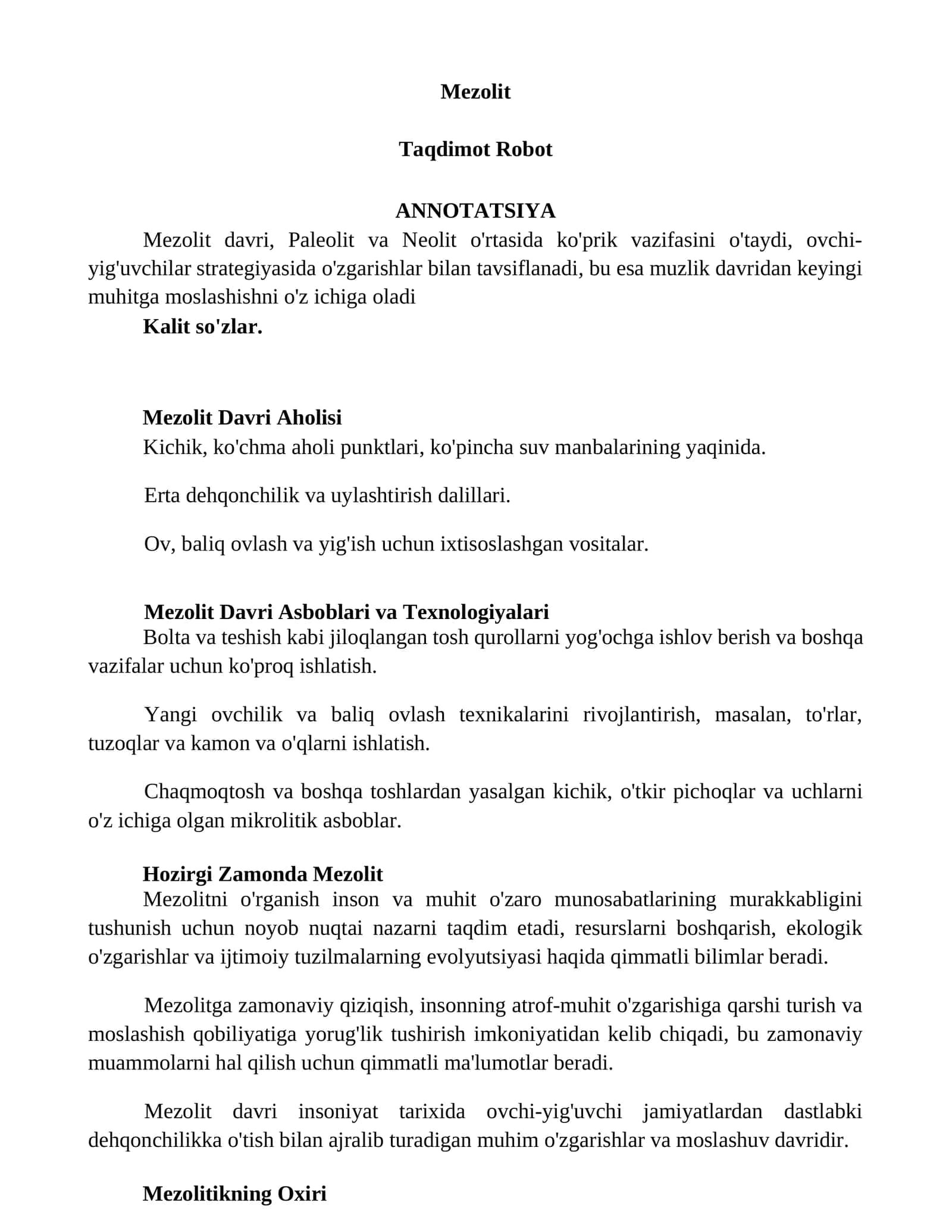 Mezolit