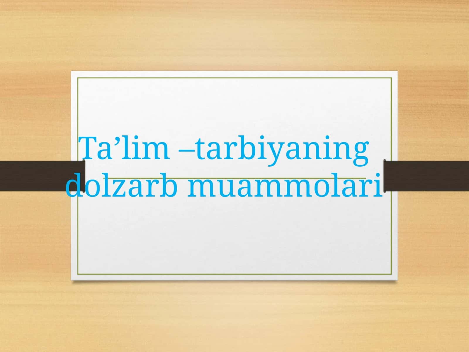 SINF RAHBARINING OILA VA JAMOATCHILIK BILAN OLIB BORADIGAN ISHLARI