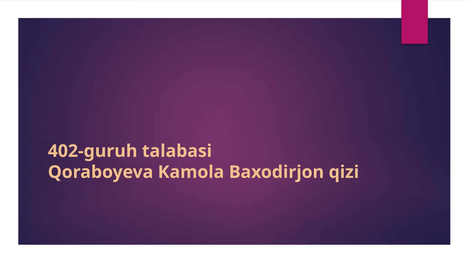 Mustaqil so’z turkumlarini takrorlash