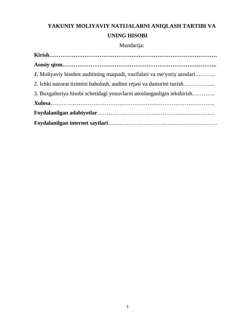 Mavzuning dolzarbligi