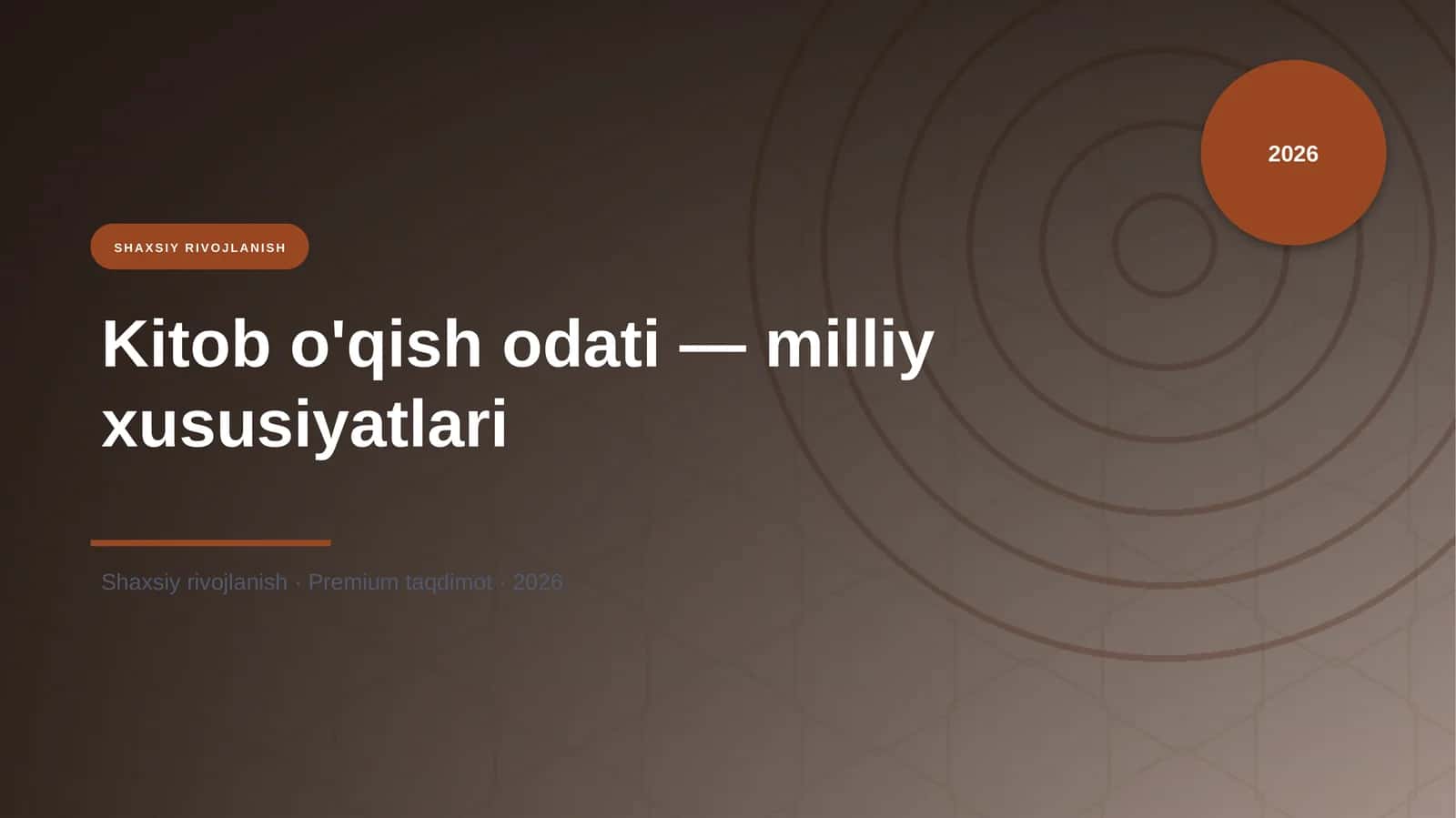 Kitob o'qish odati — milliy xususiyatlari