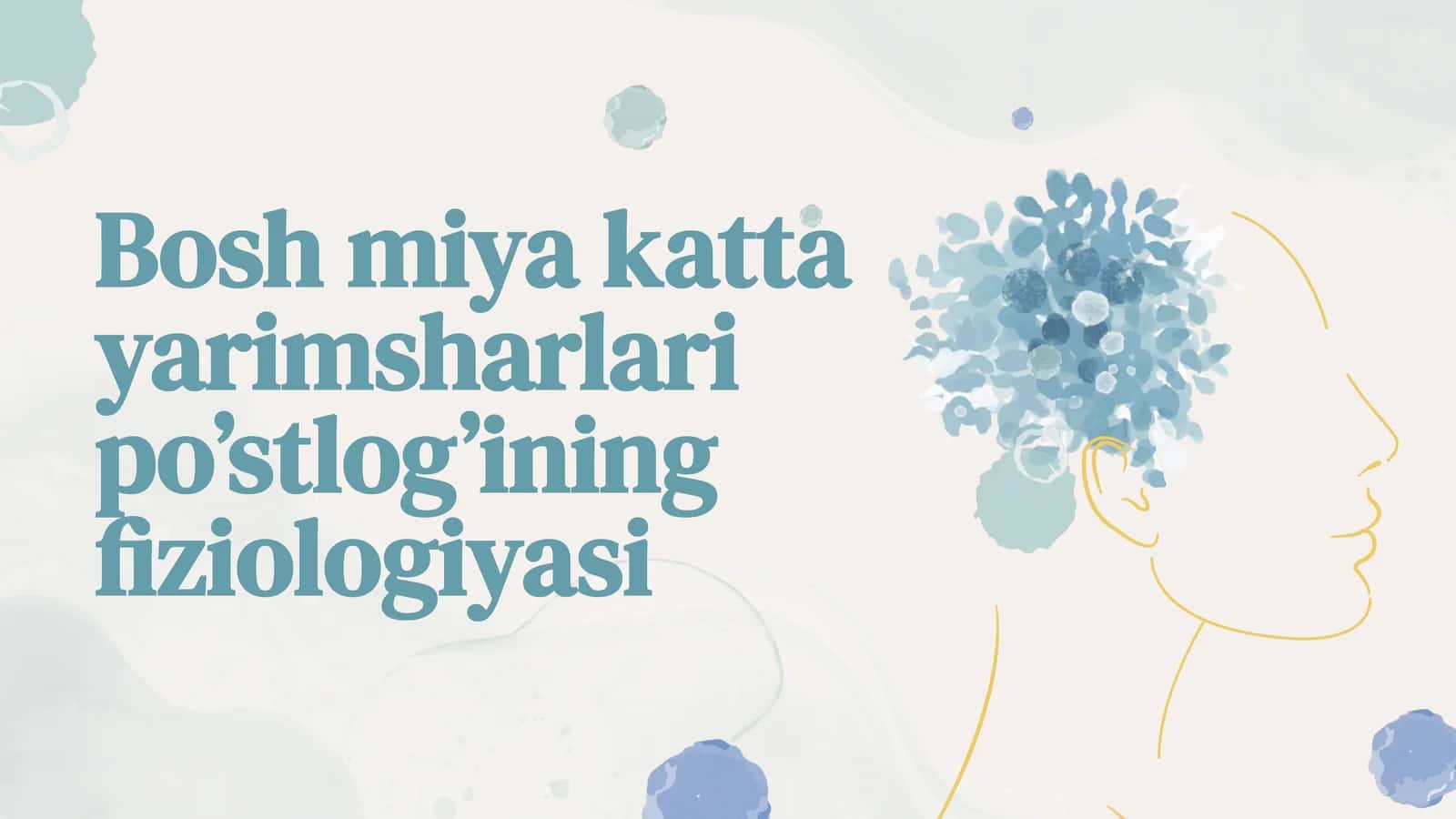 Boshmiyakattayarimsharlaripo’stlog’iningfiziologiyasi