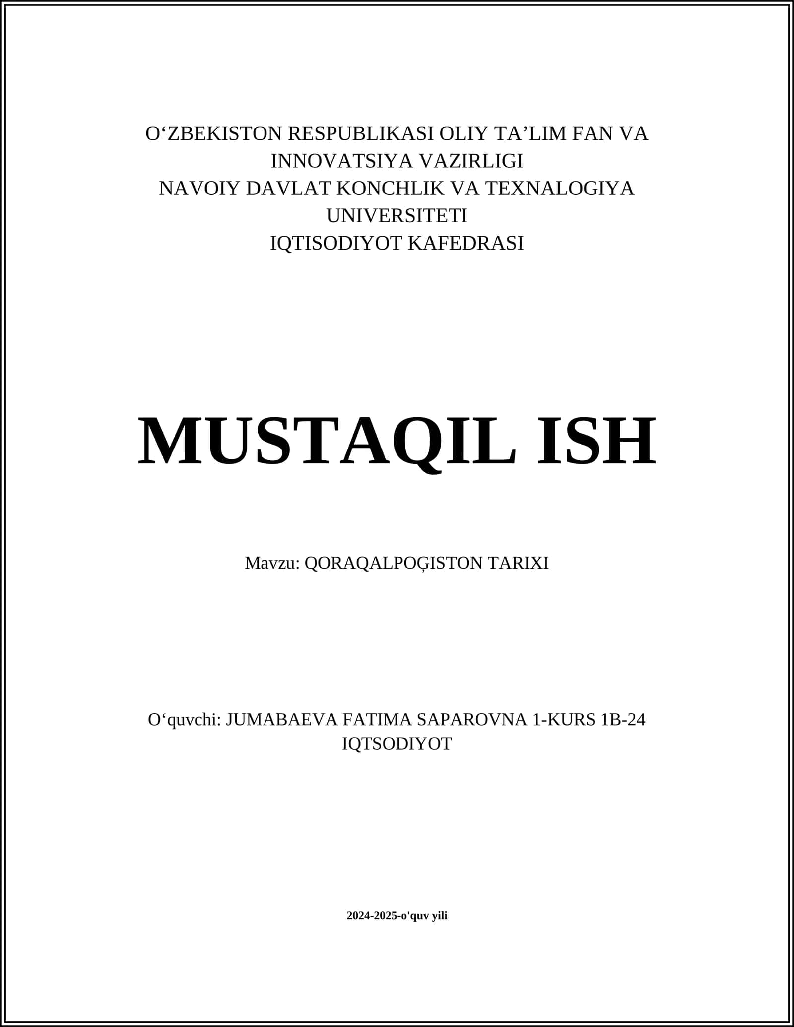 QORAQALPOĢISTON TARIXI