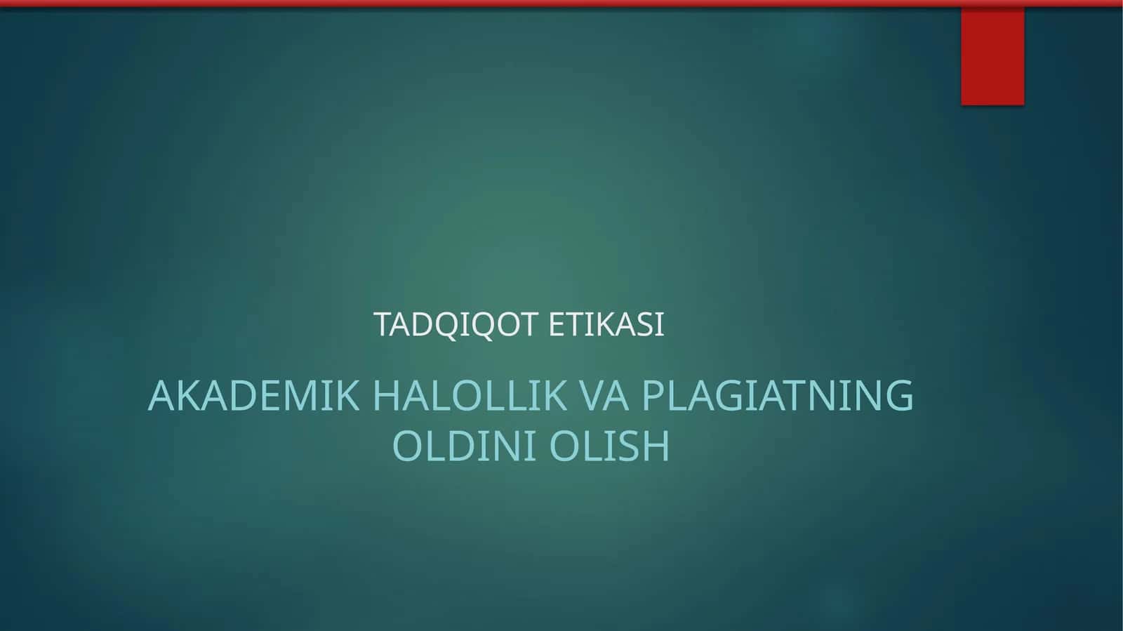Tadqiqot Etikasi