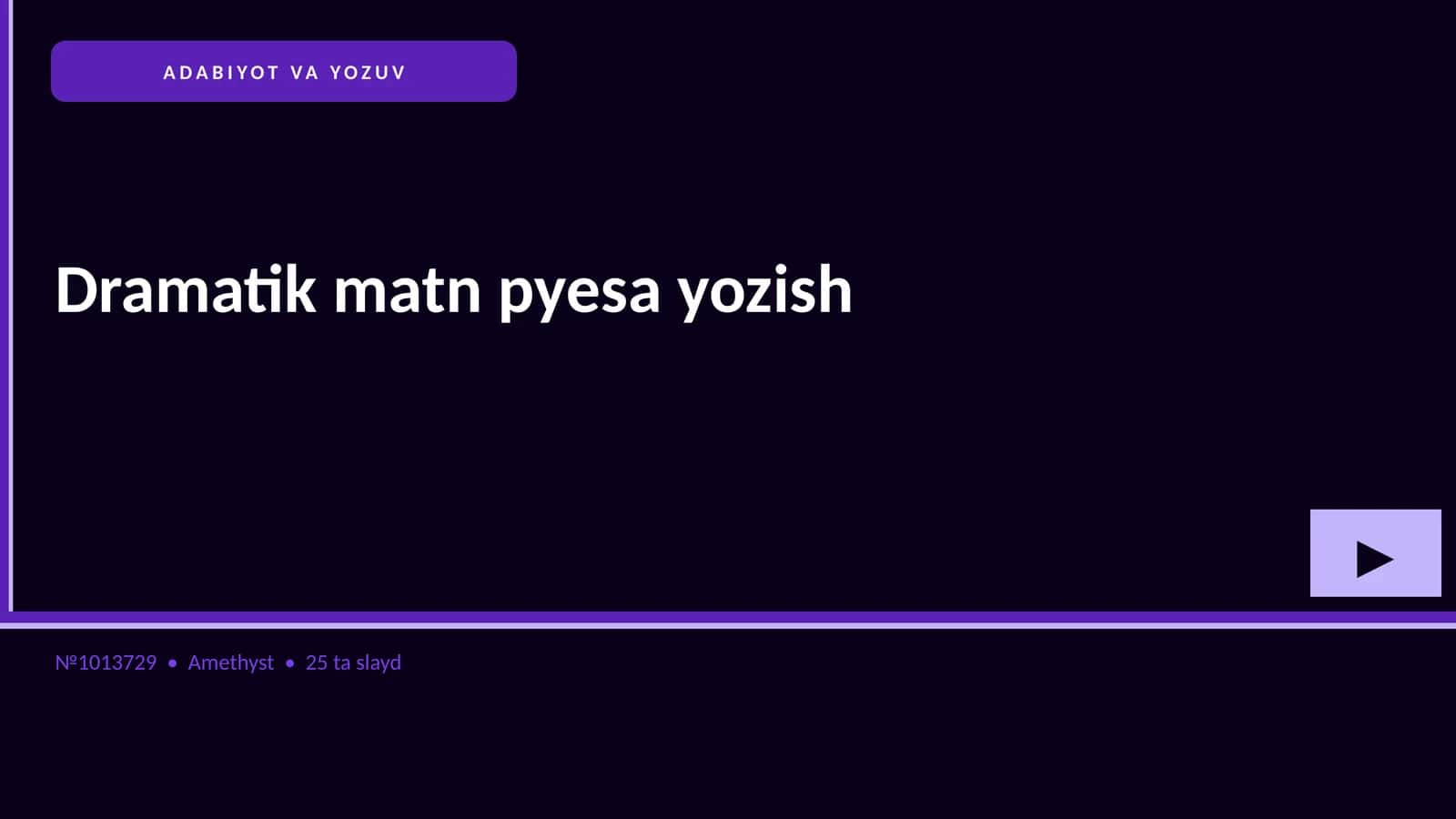 Dramatik matn pyesa yozish