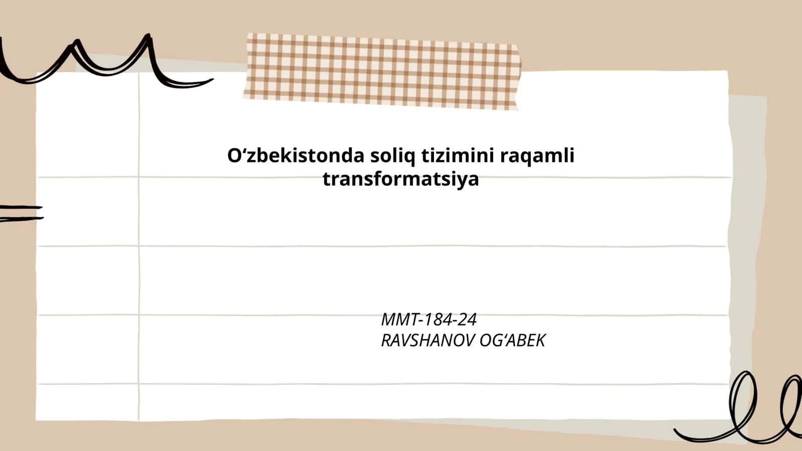 Oʻzbekistonda soliq tizimini raqamli transformatsiya