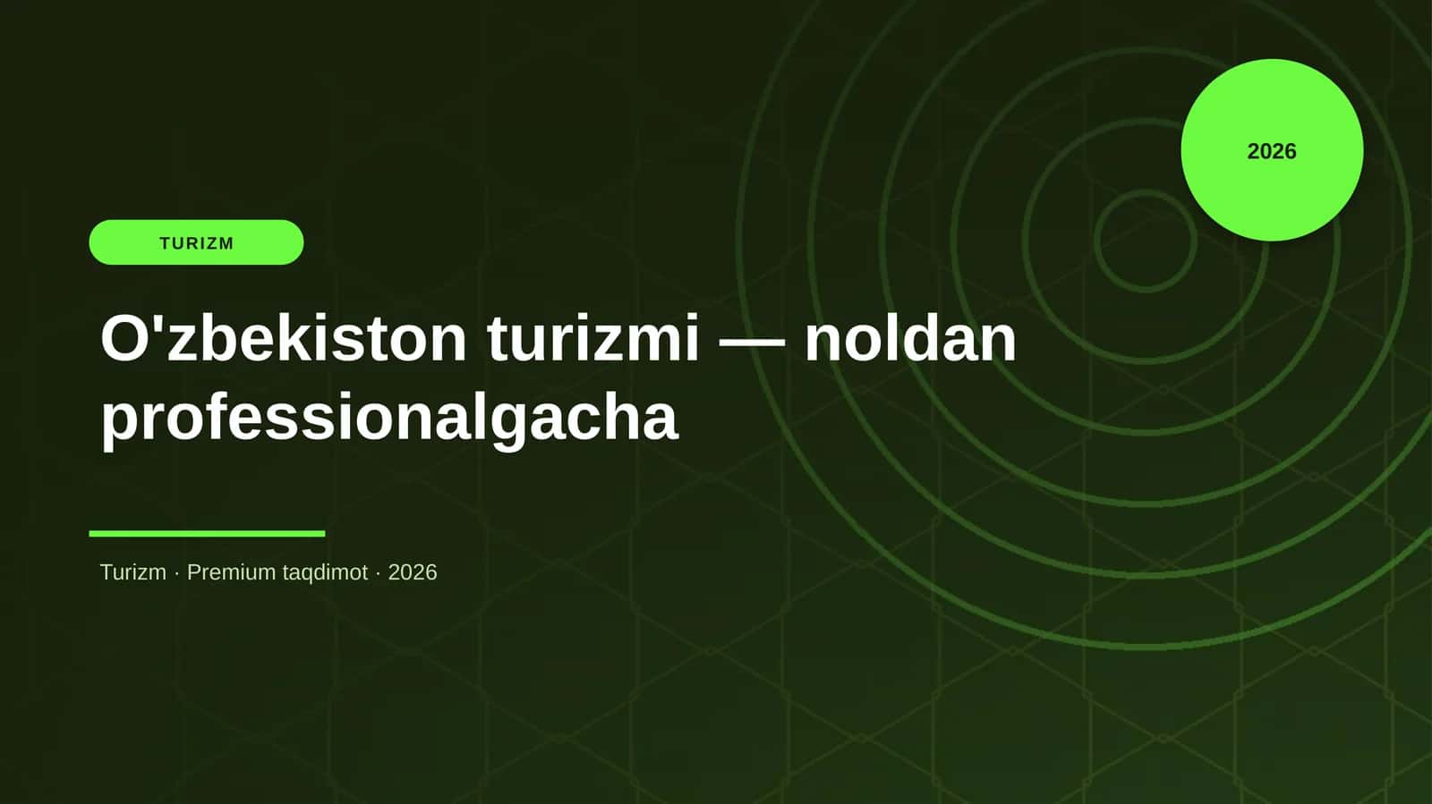 O'zbekiston turizmi — noldan professionalgacha