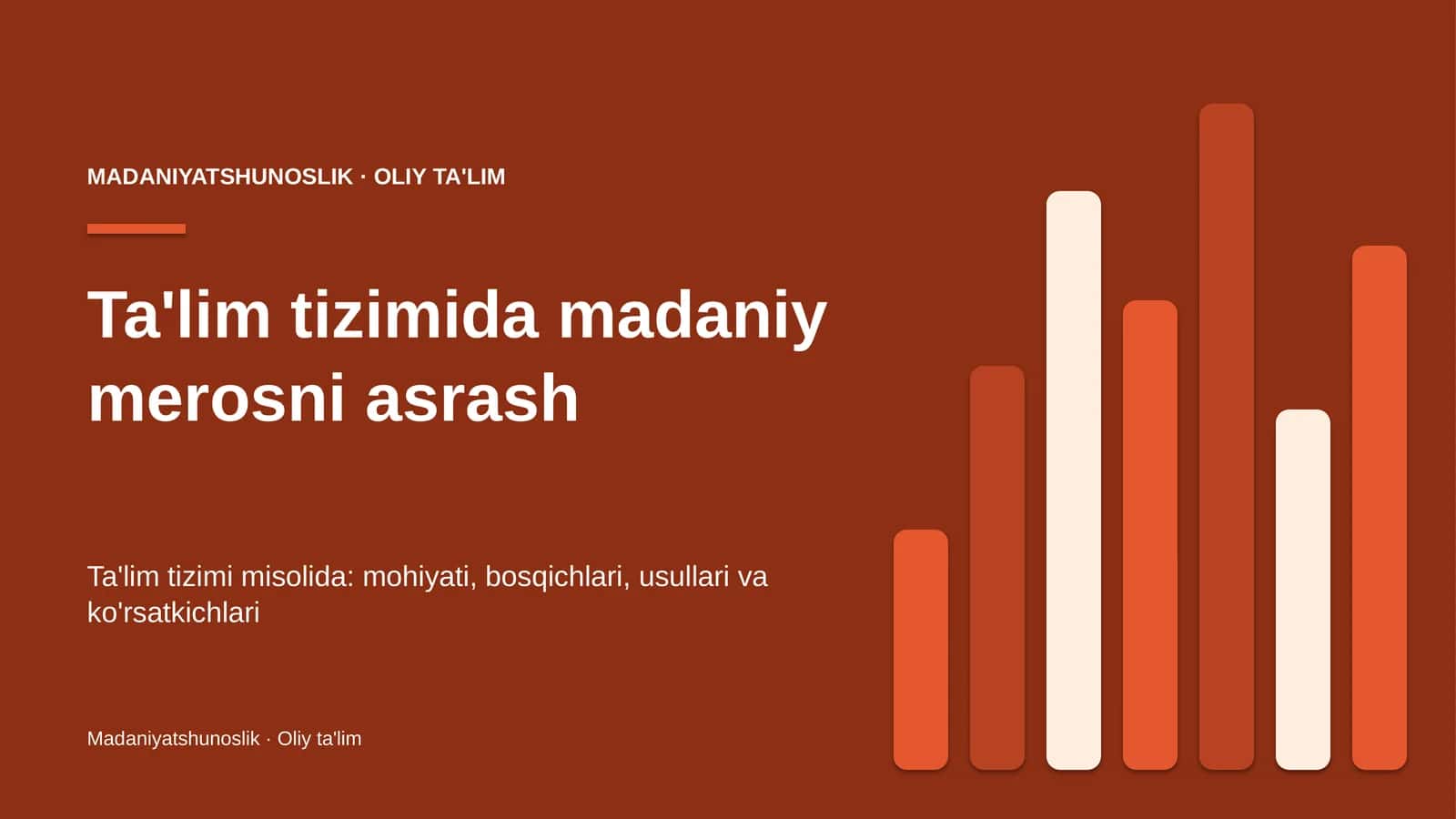 Ta'lim tizimida madaniy merosni asrash