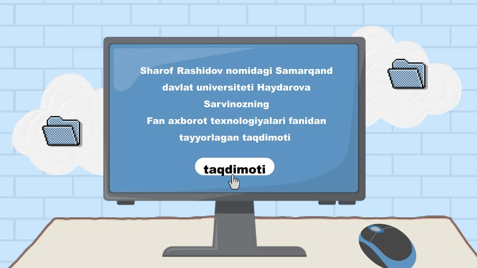 Fan axborot texnologiyalari fanidan tayyorlagan taqdimoti