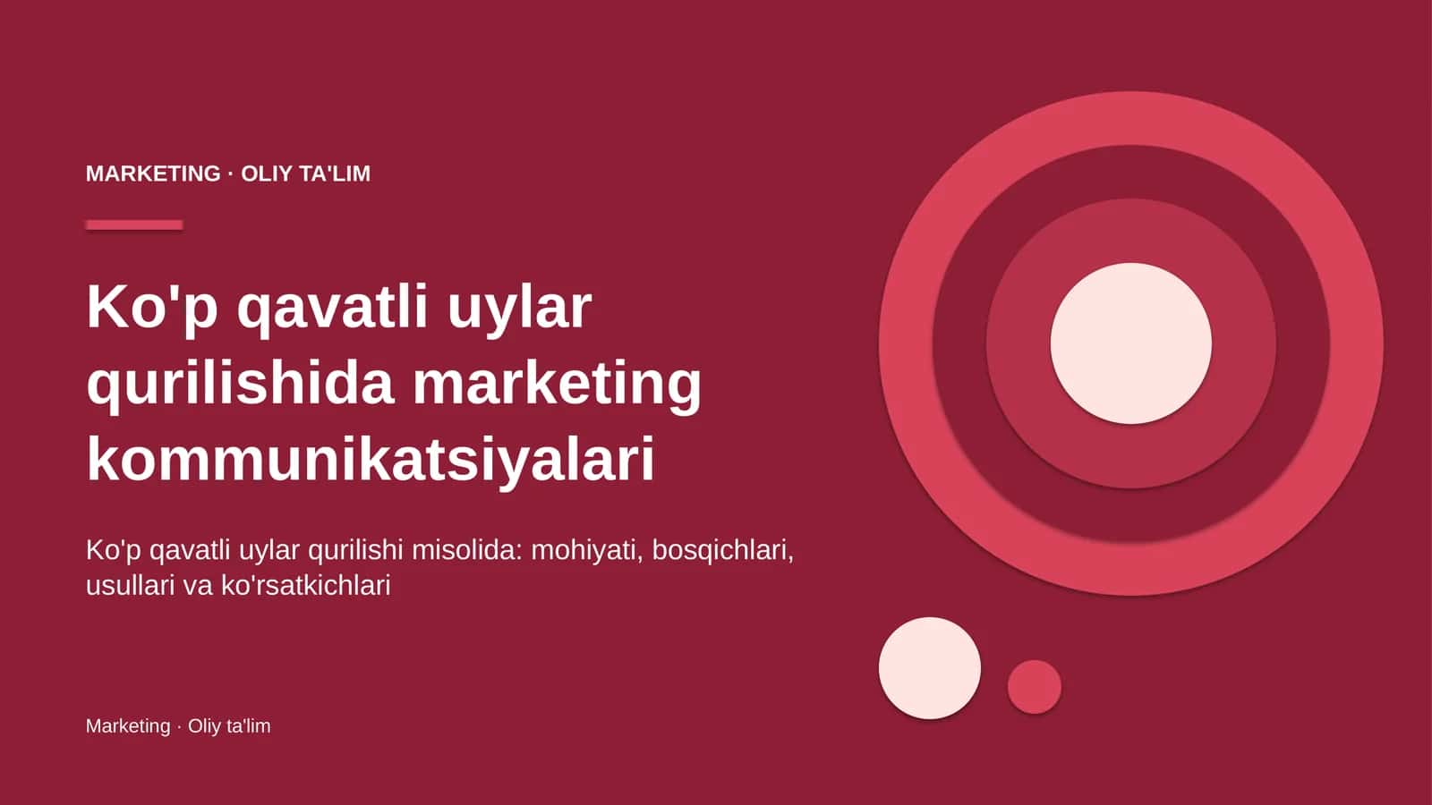 Ko'p qavatli uylar qurilishida marketing kommunikatsiyalari