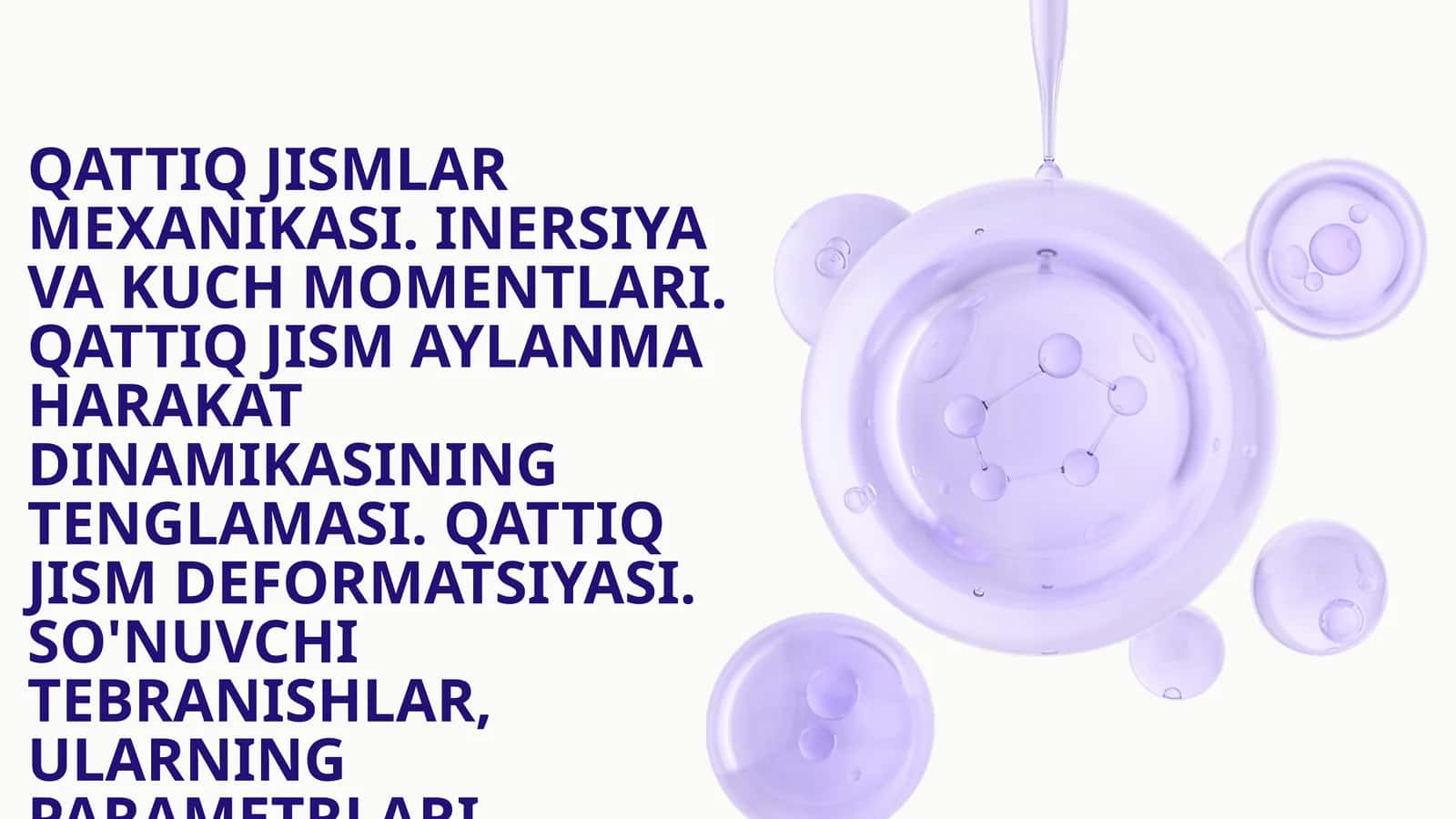 QATTIQ JISMLAR MEXANIKASI. INERSIYA VA KUCH MOMENTLARI. QATTIQ JISM AYLANMA HARAKAT DINAMIKASINING TENGLAMASI