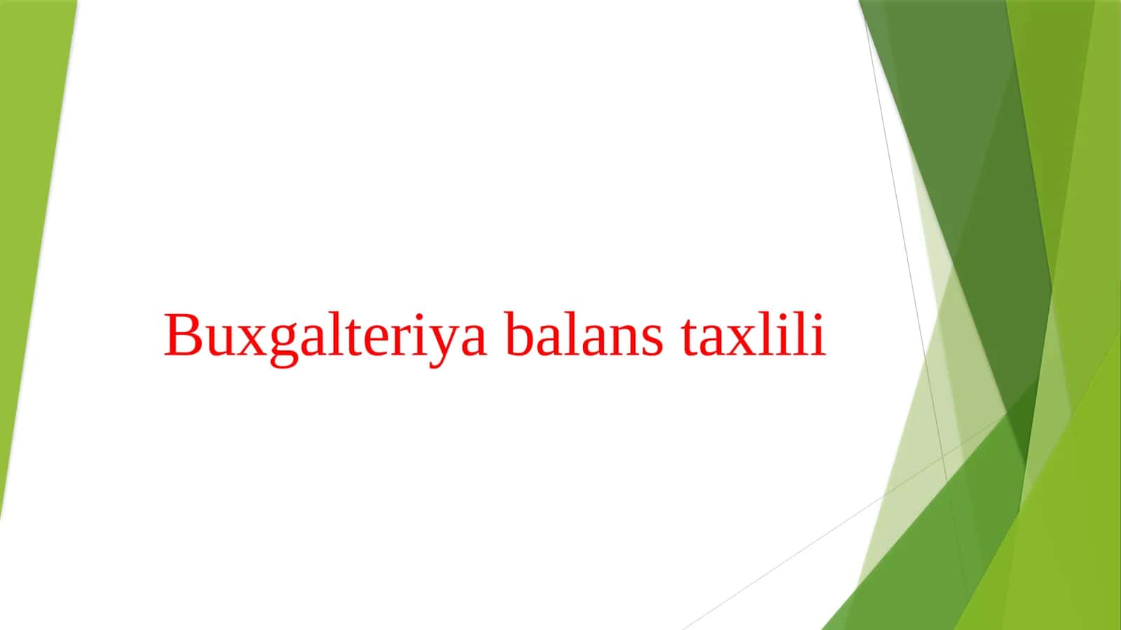 Buxgalteriya balans taxlili