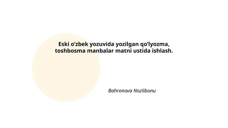 Eski o’zbek yozuvi paleografiyasi