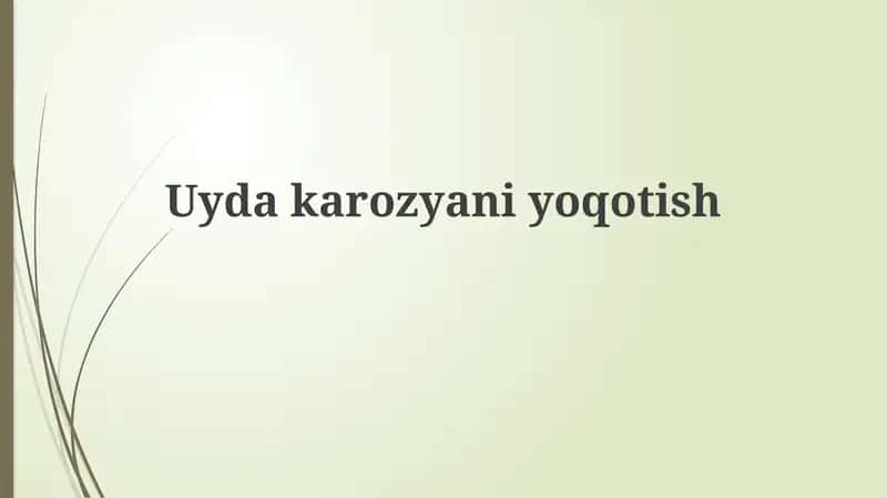 Uydakarozyaniyoqotish