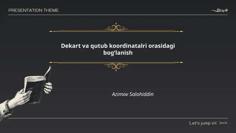 Dekart va qutub koordinatalri orasidagi bogʻlanish