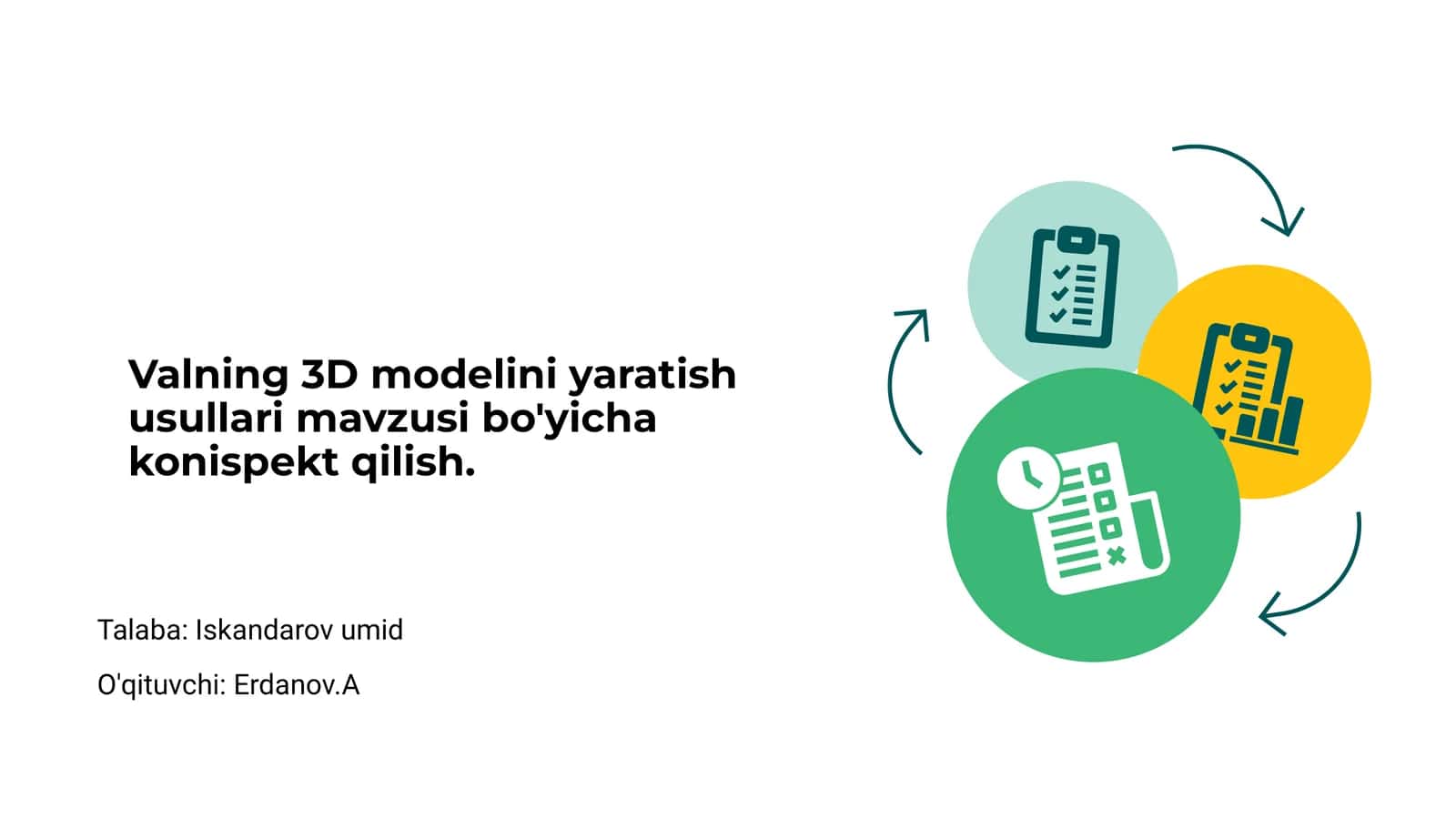 Valning 3D modelini yaratish usullari