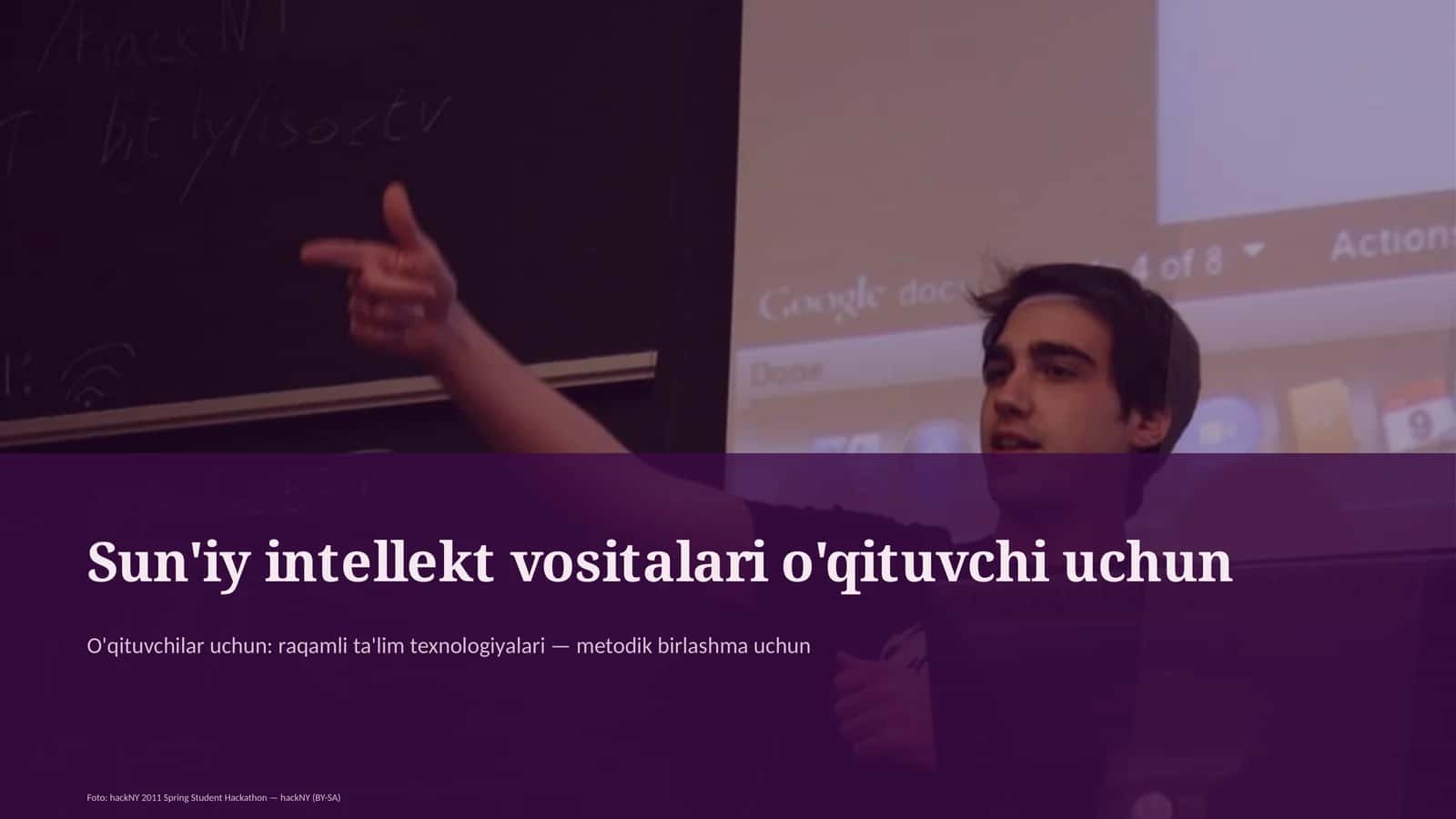 Sun'iy intellekt vositalari o'qituvchi uchun